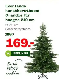 Welkoop Everlands kunstkerstboom Grandis Fir hoogte 210 cm aanbieding