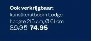 Welkoop kunstkerstboom Lodge aanbieding