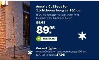 Welkoop Anna's Collection lichtboom hoogte 180 cm aanbieding