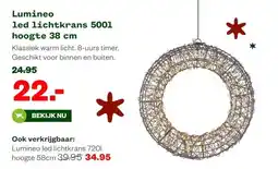 Welkoop Lumineo led lichtkrans 5001 hoogte 38 cm aanbieding