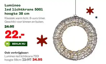 Welkoop Lumineo led lichtkrans 5001 hoogte 38 cm aanbieding