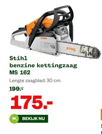 Welkoop Stihl benzine kettingzaag MS 162 aanbieding