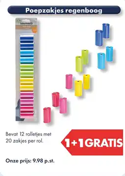 Huisdier Voordeelshop Poepzakjes regenboog aanbieding