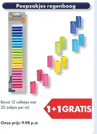 Huisdier Voordeelshop Poepzakjes regenboog aanbieding