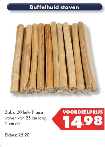 Huisdier Voordeelshop Buffelhuid staven aanbieding