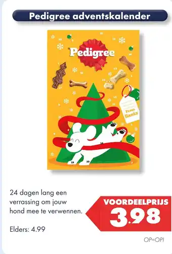 Huisdier Voordeelshop Pedigree adventskalender aanbieding