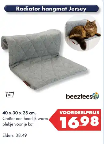 Huisdier Voordeelshop Radiator hangmat Jersey aanbieding