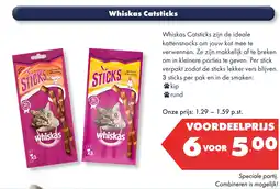 Huisdier Voordeelshop Whiskas Catsticks aanbieding