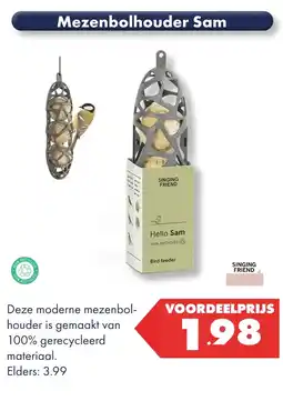 Huisdier Voordeelshop Mezenbolhouder Sam aanbieding