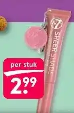 Etos W7 Key Ring Sheer Shade Enriched Peptide Lip Gloss Mauve Muse aanbieding