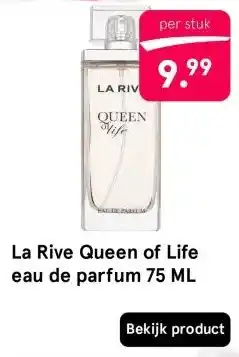 Etos La Rive Queen of Life eau de parfum 75 ML aanbieding