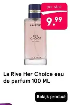 Etos La Rive Her Choice eau de parfum 100 ML aanbieding