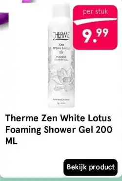 Etos Therme Zen White Lotus Foaming Shower Gel 200 ML aanbieding