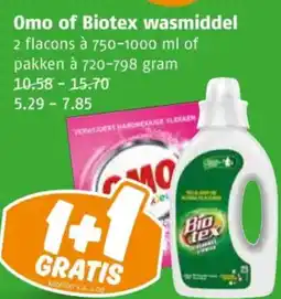 Poiesz Omo of Biotex wasmiddel aanbieding