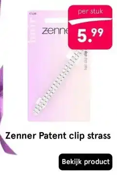 Etos Zenner Patent clip strass aanbieding