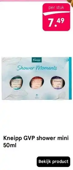 Etos Kneipp GVP shower mini 50ml aanbieding