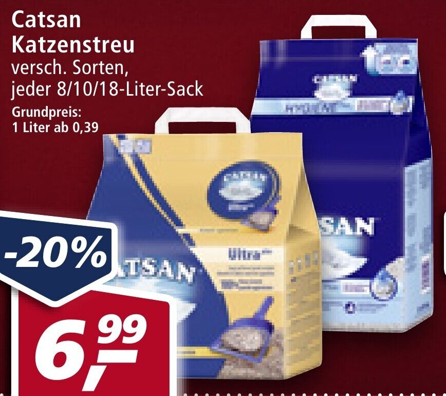 Catsan Katzenstreu aanbieding bij mein real