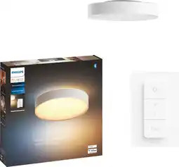 Coolblue Philips Hue Enrave M plafondlamp White Ambiance Wit + dimmer aanbieding