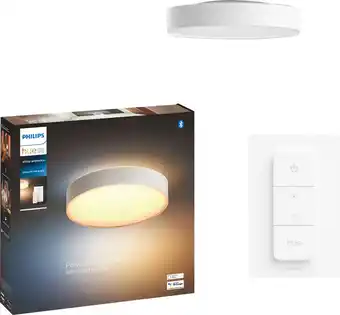 Coolblue Philips Hue Enrave M plafondlamp White Ambiance Wit + dimmer aanbieding
