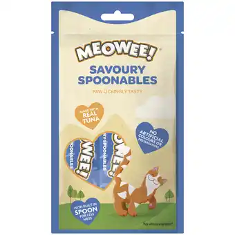 Zooplus 112g Meowee! Savoury Lepelhapje kattensnacks met tonijn aanbieding