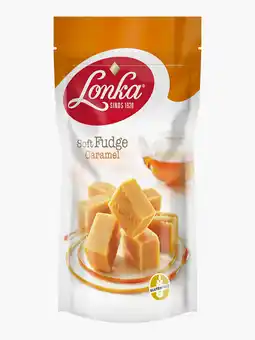 Flink Lonka Fudge Caramel 220g aanbieding
