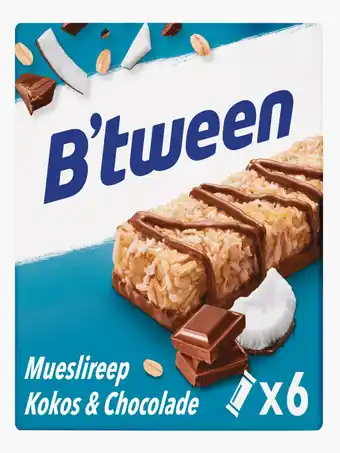 Flink B'tween Mueslireep Kokos & Chocolade 6x25g aanbieding