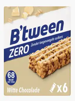 Flink B’tween Mueslireep Zero Witte Chocolade 6x20g aanbieding