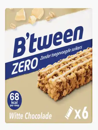 Flink B’tween Mueslireep Zero Witte Chocolade 6x20g aanbieding