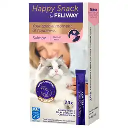 Pets Place Feliway Happy Snack - Kattensnack - Zalm 24x15 g aanbieding