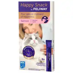 Pets Place Feliway Happy Snack - Kattensnack - Zalm 6x15 g aanbieding
