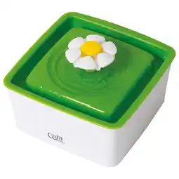 Pets Place Catit Drinkfontein Mini Bloem Senses - Kattendrinkbak - Ø18.2x12 cm 1.5 l Wit Groen Mini aanbieding
