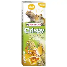 Pets Place Versele-Laga Crispy Sticks Hamster&Gerbil - Knaagdiersnack - Honing 2x55 g aanbieding