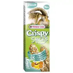 Pets Place Versele-Laga Crispy Sticks Hamster&Eekhoorn - Knaagdiersnack - Fruit 2x55 g aanbieding