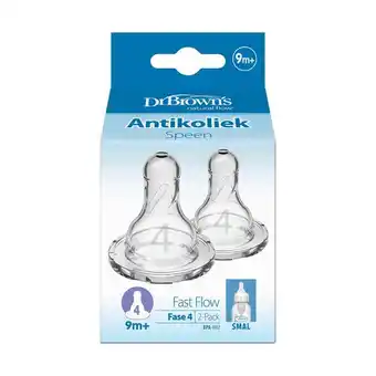 Etos Dr. Brown’s Flesspeen 9+ Maanden Fase 4 Smalle Halsfles 2 stuks aanbieding