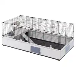 Pets Place Ferplast Modular 3 Kooi - Kooi & Hok - 144x72x56 cm Zwart Grijs aanbieding