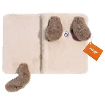 Pets Place Petjoy Puffy-Fluff Notitieboek - Cadeau Overig - 13.7x18x2.5 cm Beige aanbieding