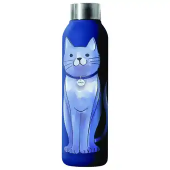 Pets Place Petjoy Drinkfles Purrfect - Cadeau Overig - Ø7.2x22.5 cm 500 ml Blauw aanbieding