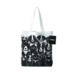 Pets Place Petjoy Happytote Boodschappentas - Petfamily - Cadeau Overig - 31x37x0.3 cm Zwart Wit aanbieding