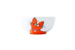Pets Place Petjoy Voer/Drinkbak Keramiek - Cadeau Overig - Ø14x16x16x8.5 cm 550 ml Oranje aanbieding