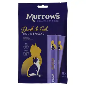 Pets Place Murrows Liquid Snack - Kattensnack - Eend Vis 8x10 g aanbieding