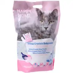 Pets Place Happy Home Kattenbakvulling Silicagel Met Babypoeder - Kattenbakvulling - 5 l 1.9 kg aanbieding