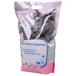 Pets Place Happy Home Kattenbakvulling Silicagel Met Babypoeder - Kattenbakvulling - 5 l 1.9 kg aanbieding