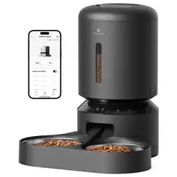Pets Place Petlibro Granary Automatische Wifi Voerbak Dubbel - Voerbak - 5 l Zwart aanbieding