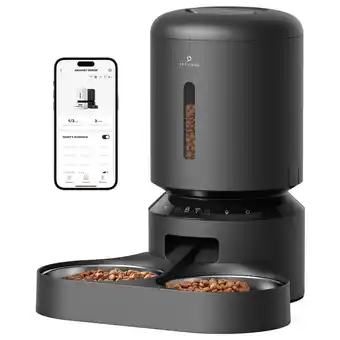 Pets Place Petlibro Granary Automatische Wifi Voerbak Dubbel - Voerbak - 5 l Zwart aanbieding