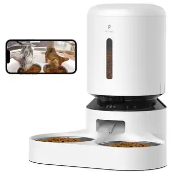Pets Place Petlibro Granary Automatische Voerbak Met Camera Dubbel - Voerbak - 5 l Wit aanbieding