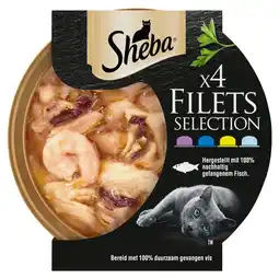 Pets Place Sheba Filets Selection In Saus Multipack - Kattenvoer - 4x60 g aanbieding