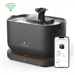 Pets Place Petlibro Dockstream Smart Waterfontein - Waterfontein - Zwart aanbieding