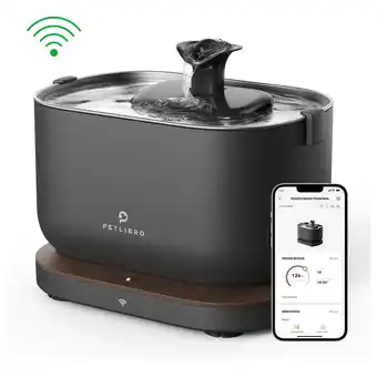 Pets Place Petlibro Dockstream Smart Waterfontein - Waterfontein - Zwart aanbieding