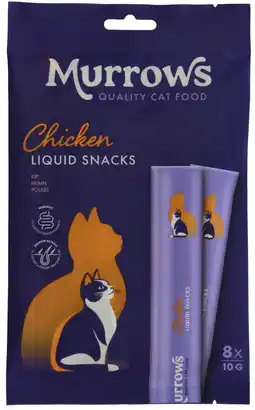 Pets Place Murrows Liquid Snack - Kattensnack - Kip 8x10 g aanbieding