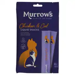Pets Place Murrows Liquid Snack - Kattensnack - Kip Kabeljauw 8x10 g aanbieding
